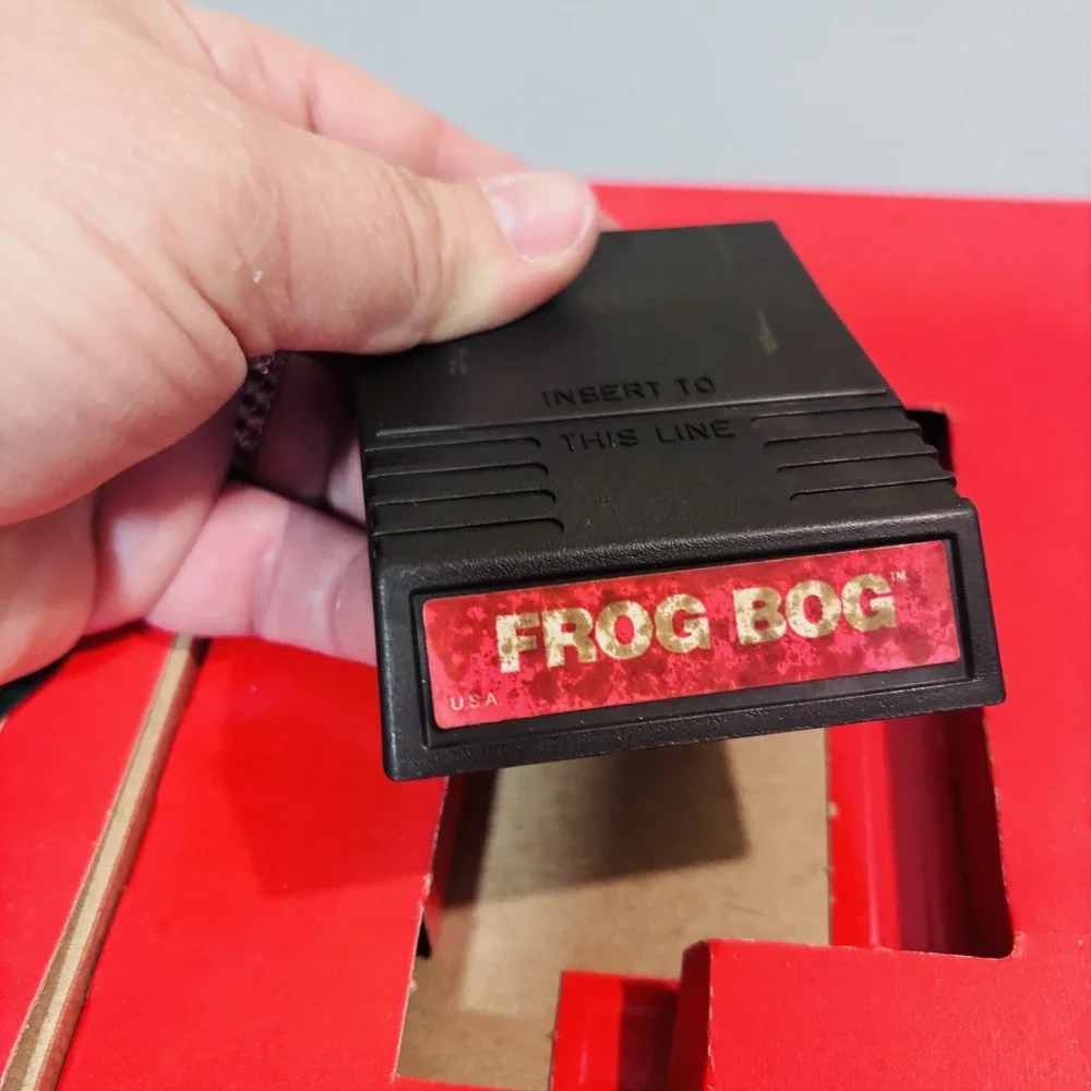 Frog Bog Intellivision, 1982 Mattel Video Game, Overlays, Manual & Box Cartridge